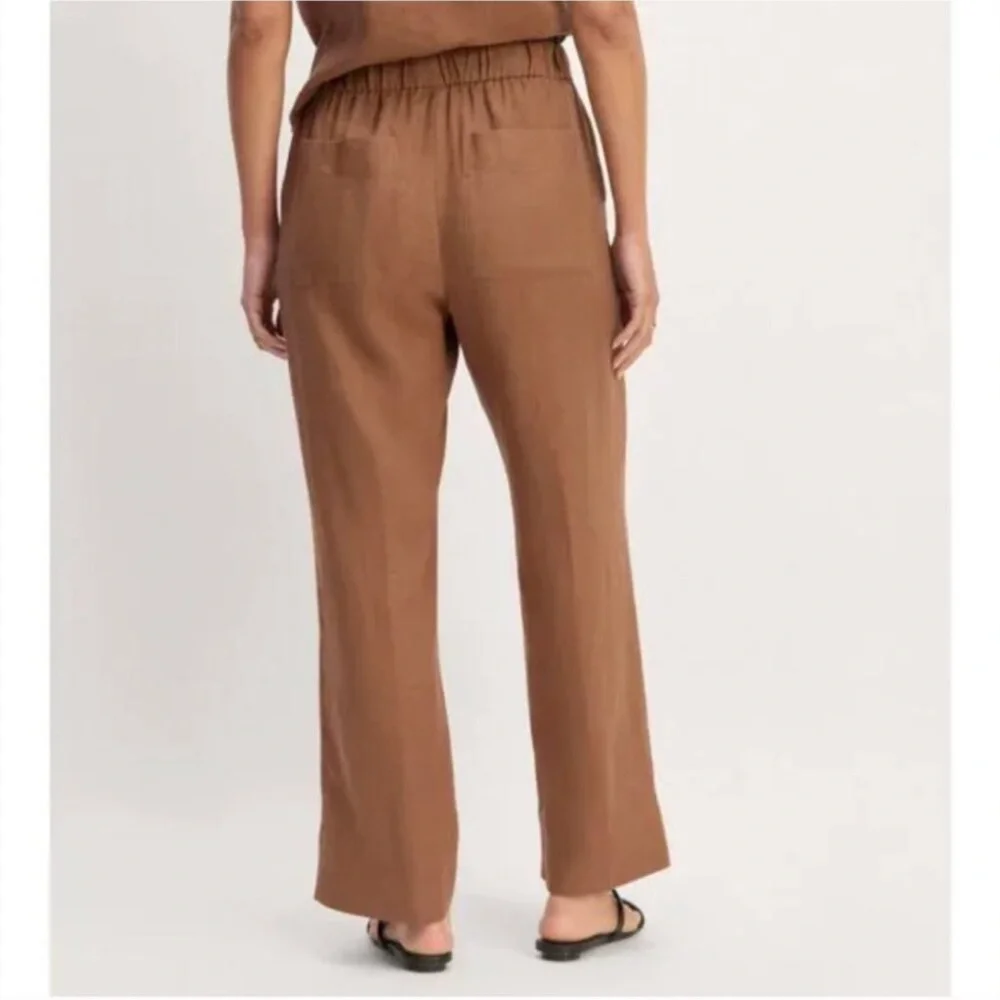 Everlane The Linen Easy Pant Womens XS Carob Brown